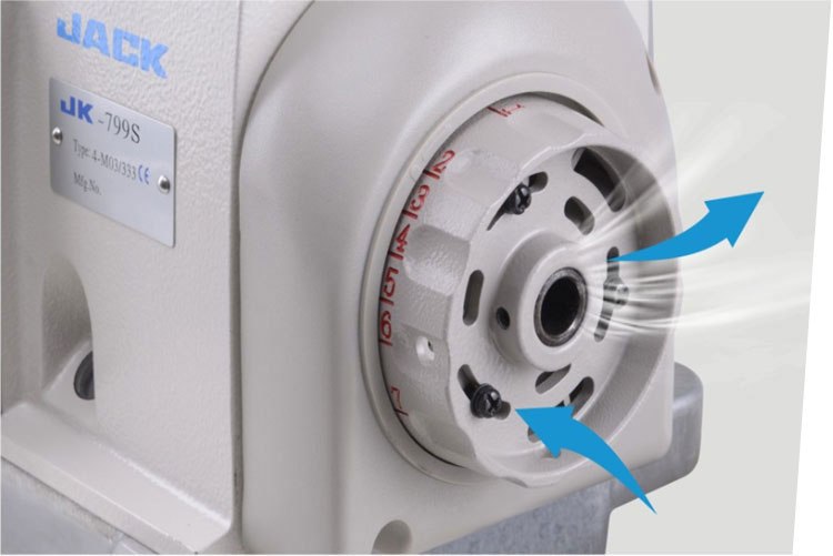 Máy vắt sổ 3 kim 5 chỉ cắt chỉ tự động Jack JK-799S-5